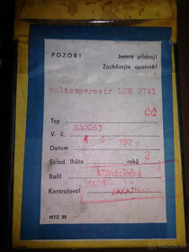 Letecký budík-voltampérmeter LUN 2471,nepoužitý - 3
