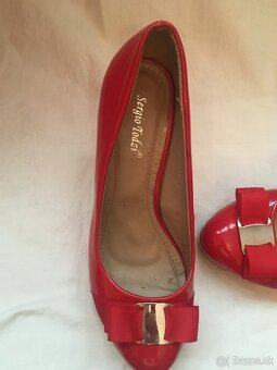Červené lodičky lakované 38 - 3