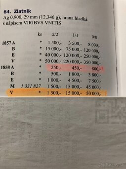 Zlatník - striebro rok 1858 V - 3