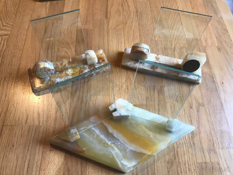Predam stojany na foto - prírodné materiály drevo-kameň - 3