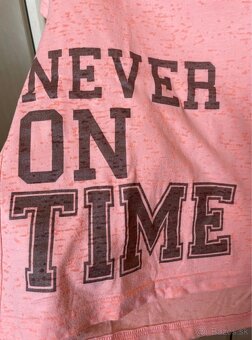 Detské tričko s nápisom "Never on Time" - 3