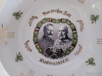 Porcelánové talíře - Franz Jozef, Wihelm II., Rakusko Uhors - 3