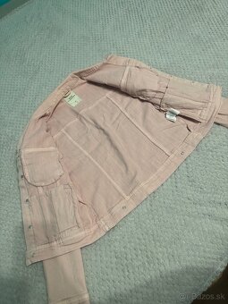 Rifľová bunda svetloružová - 3