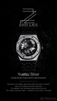 Automatické hodinky  - jedinečné s karbonovým číselníkom - 3