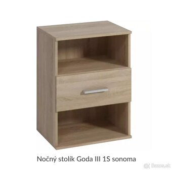 Nočný stolík, dub sonoma - 3