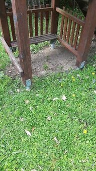 záhradný drevený domček so šmykľavkou - 3