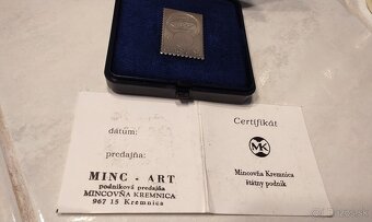 Strieborná plaketa. - 3