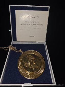 Dekoratívna medaila CHARIS – faksimile z Goethovej zbierky - 3