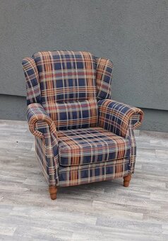 Kreslo “ UŠIAK “ kárované. - 3