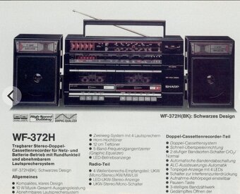 SHARP prenosné rádio Vintage Boombox - 3