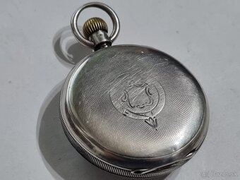 Strieborné, vreckové hodinky,Waltham. - 3