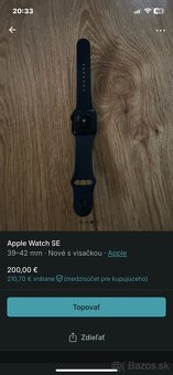 Predám Apple watch SE - 3