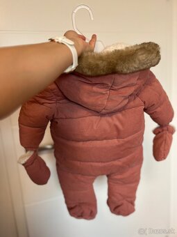 Zimný zateplený overál 3-6 mesiacov - ako nový - 3