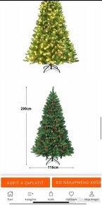 Stromček vianočný umelý 200cm - 3