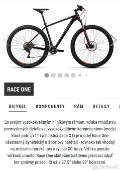 CUBE Race One Limited 29" ram 17", Shimano Deore XT - 3