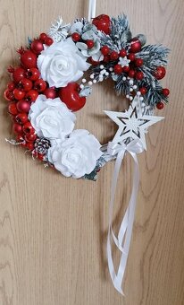Krásny vianočný veniec priemer 30cm - nový - 3