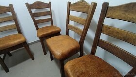 Masívne dubové stoličky repasované - 3