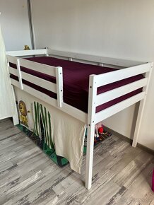 Detská vyvysena postel 90x200 s matracom - 3