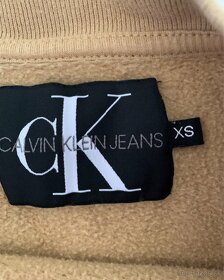 Béžovohnedá dámska mikina Calvin Klein Jeans, veľ. XS - 3