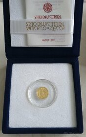 Zlaté mince.10€ Vatikán 2022 Proof. - 3