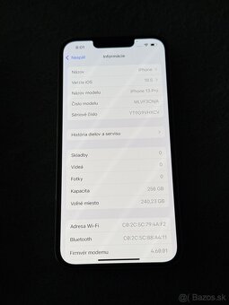Predám Apple iPhone 13 PRO 256GB Silver Minimálne známky - 3