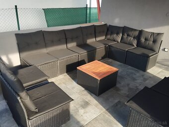Ratanové sedenie Umelý ratan pre 12 osôb - 3