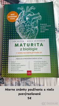 Predám učebnice pre SŠ z BIO, CHEM, FYZ a SJL - 3