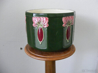 secesný keramický kvetináč - 3