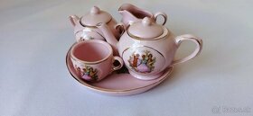 Růžový a bílý retro porcelán - 3