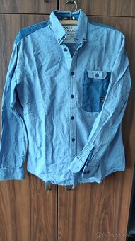 Pánska nová rifľová košeľa veľkosť M - 3