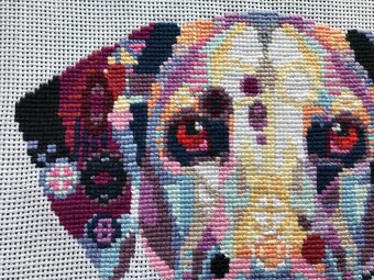 Krížikova výšivka/ obraz Dalmatín - 3