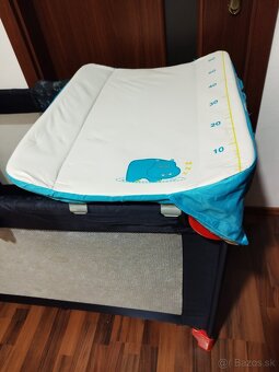 Detská cestovná postieľka + prebaľovacia podložka - 3