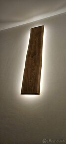 Nastenný LED drevený panel, svietidlo led svetlo - 3