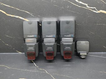 3x Blesk YONGNUO YN560 IV pre Canon + YONGNUO YN560-TX II - 3