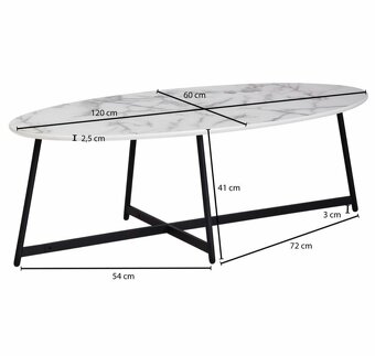 Konferenčný stolík okruhly 88 cm - 3