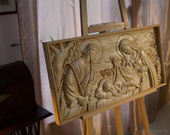 Drevorezba Svätá rodina - Ježiško - 3