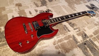 Harley Benton DC-Custom II Cherry ( model SG ) - 3