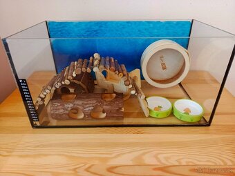 Predám akvárium pre škrečka aj s príslušenstvom - 3