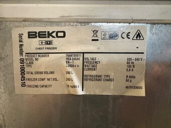 Beko pultová mraznička 230L - 3