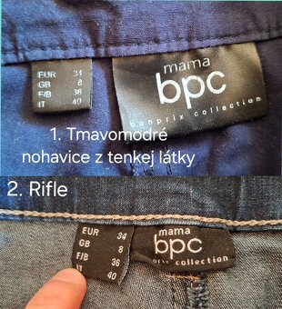 Balík tehotenského oblečenia - nohavice, tričká - 3