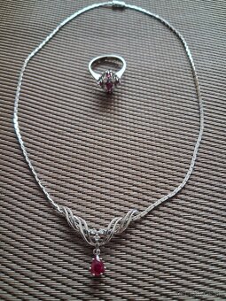 Zlatý set - náhrdelník a prsteň - 3