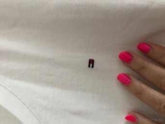 TOMMY HILFIGER originál white pánske tricko XL - 3