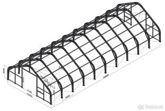 Plachtová hala 12,2m x 30,5m x 6,4 m - 3