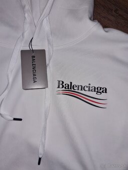 Balenciaga mikina biela napisom balenciaga white hoodie - 3