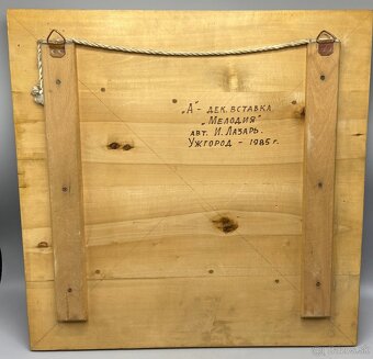 Drevený 3D obraz, signovaný Lazar 1985 - 3