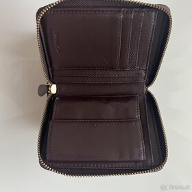 Pinko kožená peňaženka bordová na zips - 3