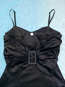 Malé čierne spoločenské šaty S - 3