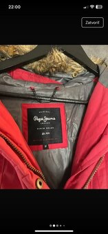 Pepe Jeans červená zimná bunda s kapucňou, veľkosť M - 3