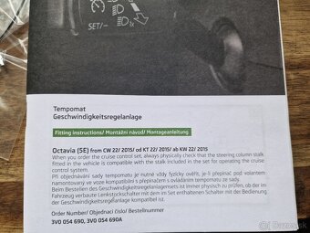 Tempomat Škoda Octavia 3 - sada na dodělání - 3