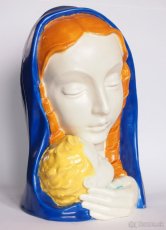 Starožitná keramika "Madona s dietatom" art deco - 3